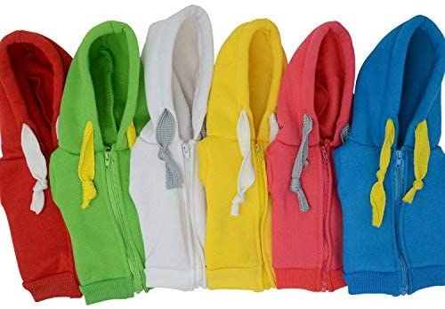 The New York Doll Collection Dolls Solid Coloured Set of 6 Hoodie T-Shirts For Fashion Girl Dolls, Doll Sweatshirts - Image 2