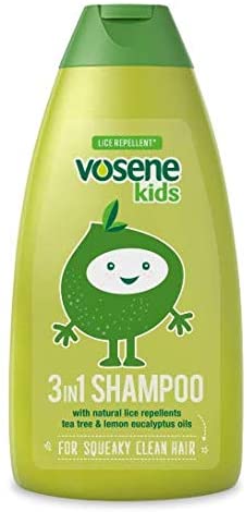 THREE PACKS of Vosene Kids 3 in 1 Conditioning Shampoo Head Lice Repellent, Clear, 750 milliliters, 250 g (Pack of 3) - Image 2