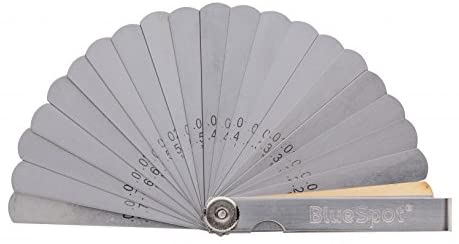 Blue Spot Tools 02084 Blade Feeler Gauge, Silver, Set of 32 Piece