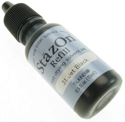 Tsukineko Stazon Ink Refill, Jet Black, Packaging may vary, 15 ml - Image 4