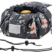 Lazy Makeup Bag, Fumxin Lazy Cosmetic Bag Portable Large Travel Toiletry Bag Pouch Lazy Quick Drawstring Make up Bag Pouch Storage Organiser for Women Girls