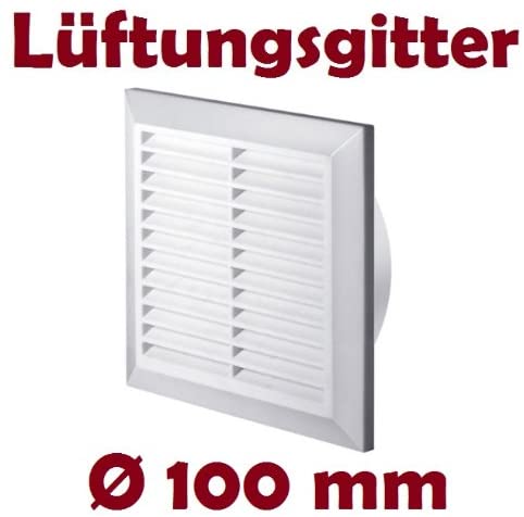 Ventilation Grille Insect Protection Round Diameter 100 mm White ABS Grille, (6.7 x 6.7) inches