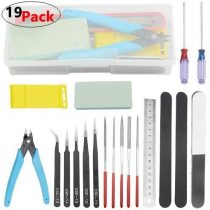 WMYCONGCONG 19 PCS Gundam Model Tools Kit Hobby Basic Tool Craft Set for Basic Model Building Repairing Fixing