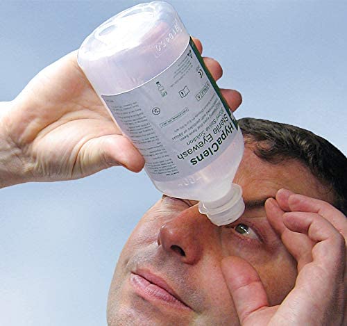 Safety First Aid Group HypaClens Emergency Sterile Eye Wash Bottle (500ml), Clear, 1 x 500ml - Image 2