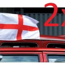 BARGAINS-GALORE SET OF 2 ENGLAND CAR FLAG WINDOW ST GEORGES CROSS FOOTBALL VAN WORLD CUP 2018