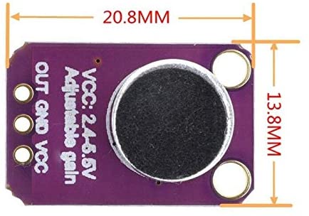 5pcs GY-MAX4466 Electret Microphone Amplifier MAX4466 Adjustable Gain Module, Purple - Image 3