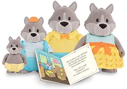Li'l Woodzeez, GrayPaws Wolf Family Set including Storybook - Image 2