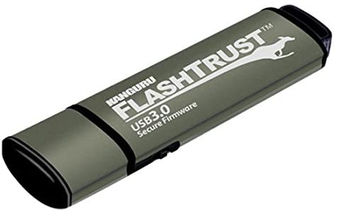 Kanguru Flash Trust - 32GB Secure Firmware Flash Drive - Write Protect Switch - SuperSpeed USB 3.0, Light grey