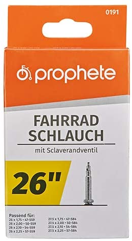 Prophete Bicycle Inner Tube, Bike Tube, Black, L, 26 Inch Cycle Tube - Image 2