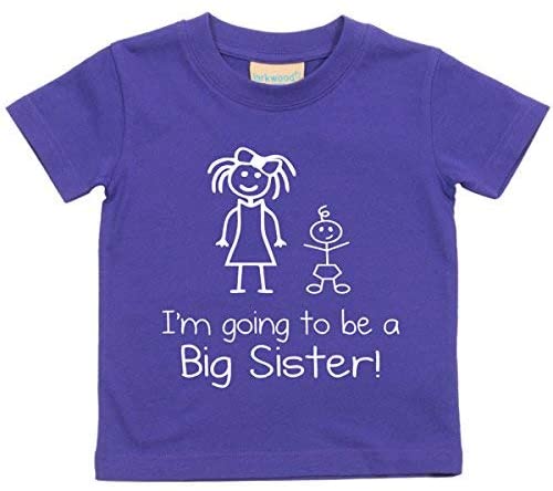 60 Second Makeover Limited I'm Going to Be A Big Sister Purple Tshirt Baby Toddler Kids Available in Sizes 0-6 Months to 14-15 Years New Baby Siste