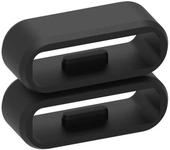 Chofit Fastener Rings Compatible with Garmin Approach X40/Vivosport Wristbands Black Silicon Keeper Ring Security Loop for Approach X40 Golf Watch(No Bands and Watch) - Image 2