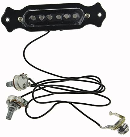 Musical Instrument Parts 6-String Single Coil Guitar Pickup Harness with Volume Tone, Black, Clean Boost - Image 2