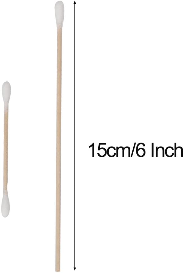 6 Inch Long Cotton Buds, 200pcs Extra Long Handle Ear Buds Cotton Swabs Earbuds for Cleaning Makeup, Polishing Jewelry, Arts and Crafts - Image 2