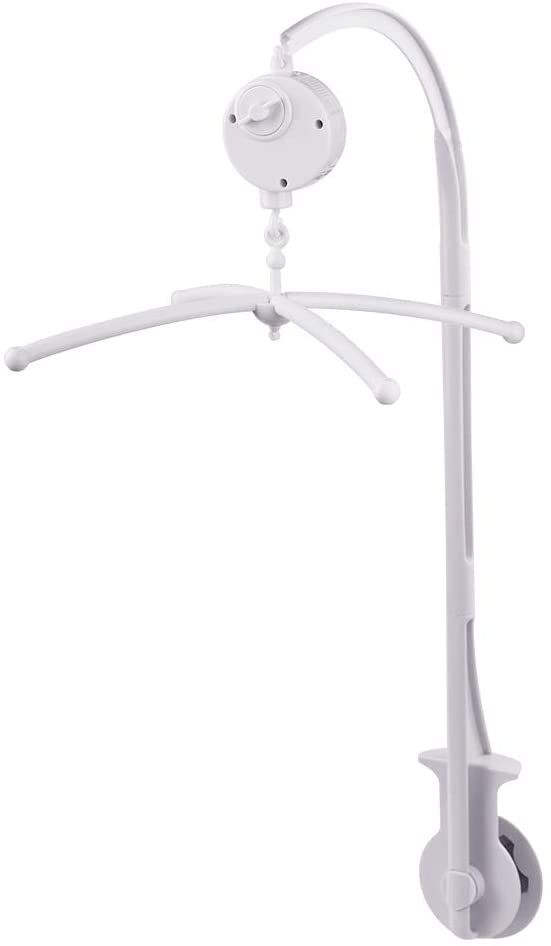 Locisne Baby Bed Holder Crib Cot Mobile Arm with Mechanical Music Box and Extended Holder Bracket Nut Screw Bed Bell Without Toys for Baby Girl & Boy