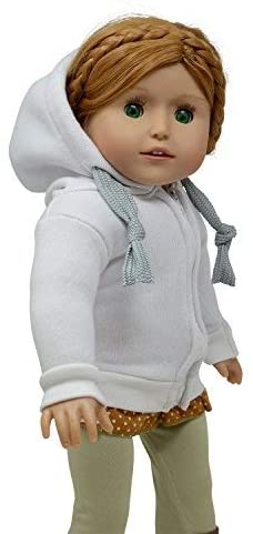 The New York Doll Collection Dolls Solid Coloured Set of 6 Hoodie T-Shirts For Fashion Girl Dolls, Doll Sweatshirts - Image 3