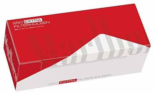 Marlboro Red Extra Filter Tubes – 1000 Pieces (4 Packs of 250 Tubes)