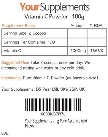 Vitamin C Powder 100g - Ascorbic Acid, 100 g (Pack of 1) - Image 4