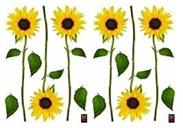 PLAGE Sunflowers, Polyvinyl, Yellow, 21 x 0,1 x 29,6 cm