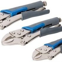 Silverline 675268 Soft-Grip Self-Locking Pliers Long Nose 3-Piece Set
