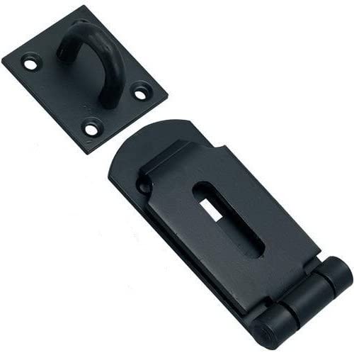 Merriway BH01950 Safety Hasp & Staple Blk HD 175mm x 58mm -1 Pcs, Black