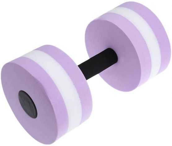 VORCOOL 1 Pcs Aquatic Exercise Dumbells EVA Water Barbells Hand Bar For Water Resistance Aerobics Swimming Trainning (Purple)