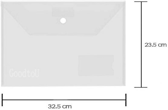 Clear Plastic Wallets A4-30 Pack Plastic Folders Document Wallets Files Popper Wallets with Pocket - Image 3