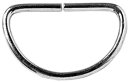 Merriway BH05181 (50 Pcs) Curtain Metal D-Rings Nickel Plated 25mm - Pack of 50 Pieces, Bh05181/White, 25 mm