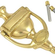 Merriway BH05676 Georgian Urn Style Polished Brass Door Knocker, 150 mm
