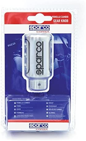 Sparco Manual Gear Shift Knob Racing Aluminium Universal, Silver, Silver/Grey, 280 Gramm - Image 2