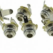6x 0.25 Inches Guitar Jack Socket Input Output Silver 6.35mm Jack for Electric Guitar Bass