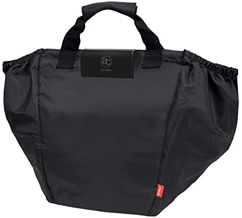 achilles Shopping Trolley Bag Foldable, for Hanging Shopper, Trolleys (Black, 54x35x39 cm) - Image 2