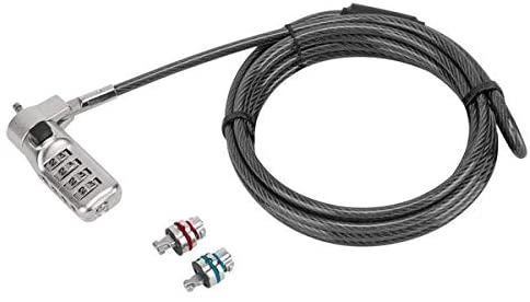 Targus DEFCON 3-in-1 Lock, Fixed Combination Retail Lock for Laptop Computer and Desktop Security Cable (ASP86GL) - Image 2