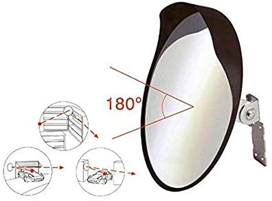 Streetwize SWSM1 Round Convex Blind Spot Safety Mirror 30 cm, Screw-Fix Bracket Ball-Joint Mount for Driveways Car Parks - Image 3