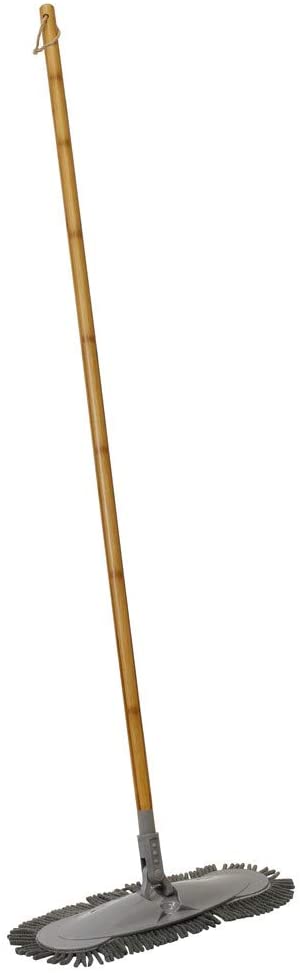 JVL Natural Bamboo and Chenille Flat Floor Mop - Image 4