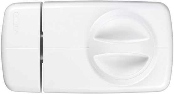 ABUS 532948 7010 W Additional Door Lock with Rotary Knob White