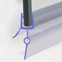 HNNHOME® Rubber Plastic Bath Shower Screen Seal Strip For 4mm Glass Door Curved Straight 16-22mm Gap