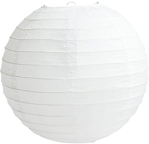 Pack of 3 Paper Lantern Lampshade Party Birthday Baby Shower Wedding Celebration Decoration (White, 10" (25cm))