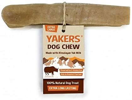Yakers Natural Dog Chews, Original Flavor, XL (Pack of 2), Natural Dog Treat Made with Himalayan Milk, Gluten-Free
