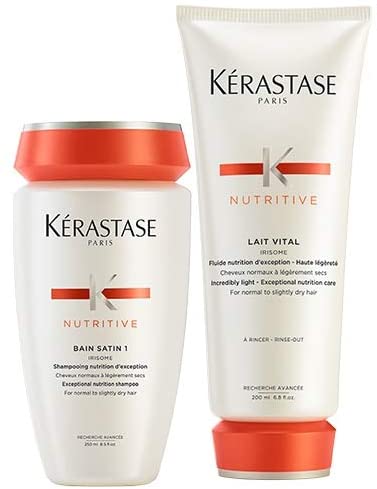 KERASTASE Nutritive Lait Vital + Bain Satin 1, 450 ml (Pack of 1)