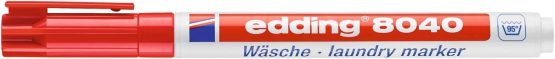 edding 8040 laundry marker - red - 1 pen - round nib 1 mm - textile marker for labelling clothes, wash-resistant at 95°C - laundry pen - Image 2