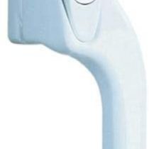 Yale P-YWHLCK40R-WH Offset Window Handle, fits Right Handed windows, 40mm spindle, Lockable, Visi Packed, suitable for PVCu windows, White Finish