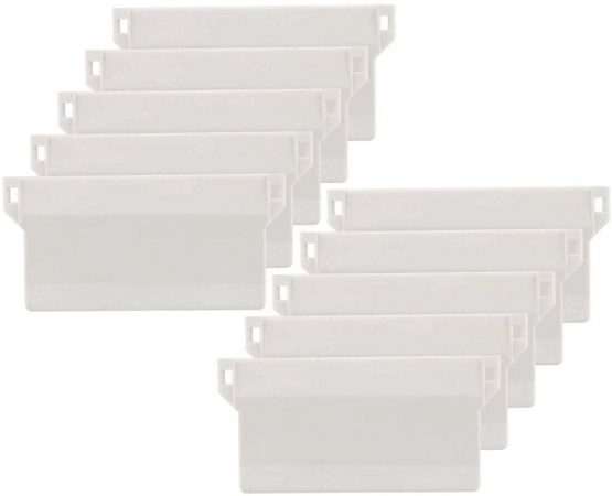 The Bead Shop 89mm Vertical Blind Weights - Replacement Bottom Slats Spares - White - 10 Pack