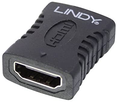 LINDY 4K HDMI Coupler / Extender, HDMI 2.0, 4K@60Hz, HDMI Female to Female, Gold Plated, for TVs Blu-Ray, Monitor, Projector
