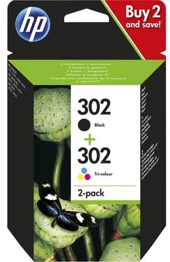 HP 302 Black & Colour Ink Cartridge Combo Pack - X4D37AE - Image 2