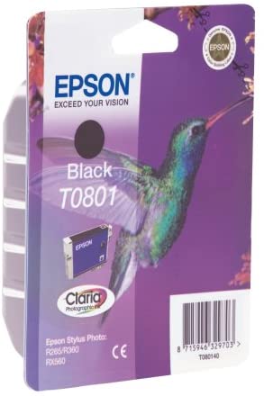 Epson T0801 Black Hummingbird Genuine Ink, Claria Photo HD Ink Cartridge, Standard - Image 3