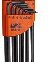Bahco BE-9785 BHBE-9785 Hexagon Offset Screwdrivers Set, Black/Orange