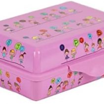 Rotho, Creative, Vesperbox 0.9l with motive for girls, Plastic (PP) BPA-free, pink, 0,9l (18,0 x 13,0 x 6,0 cm)