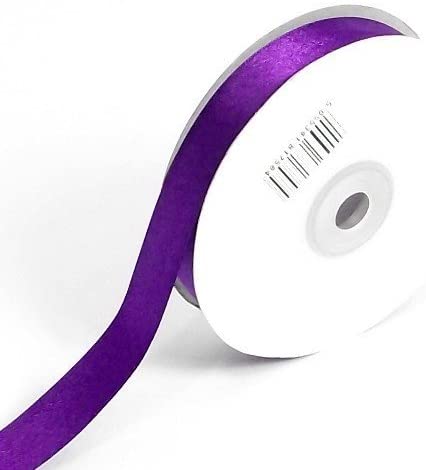 Purple Double Faced Satin Ribbon 10mm width (3/8") - 50 Meters (full reel) crafts gift wrap floristry, 10mm x 50m