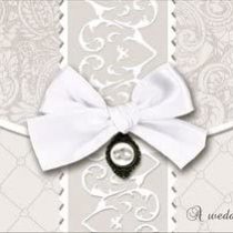 Luxury Money Voucher Wallet Card White Wedding Day 17cm x 9cm