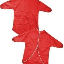 Childrens Red Long Sleeved 65cm Play Apron Ages 4-5